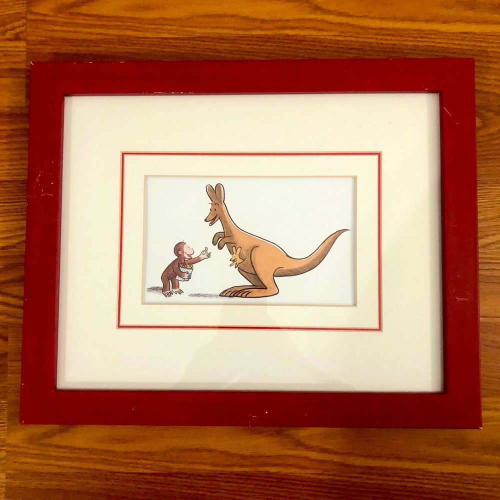Curious George and Kangaroo Print